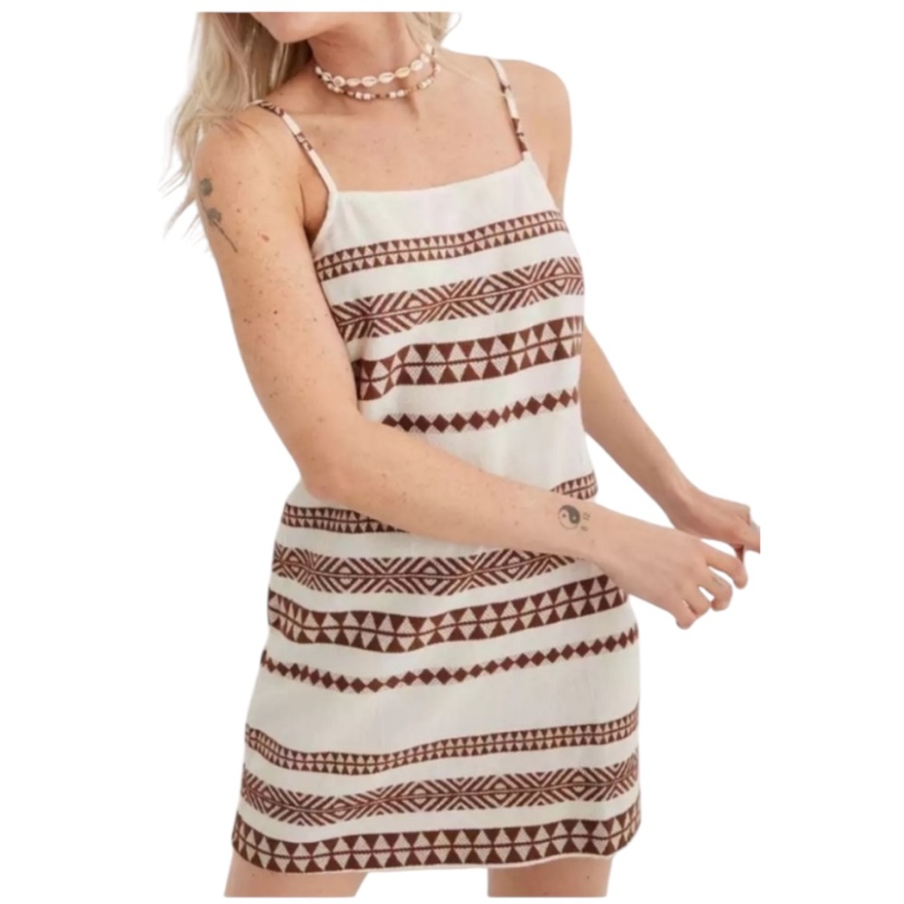 AERIE dress Jacquard Open Back Dress small